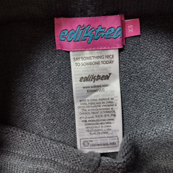 Edikted Dark Gray Flare Pants - Picture 6 of 6